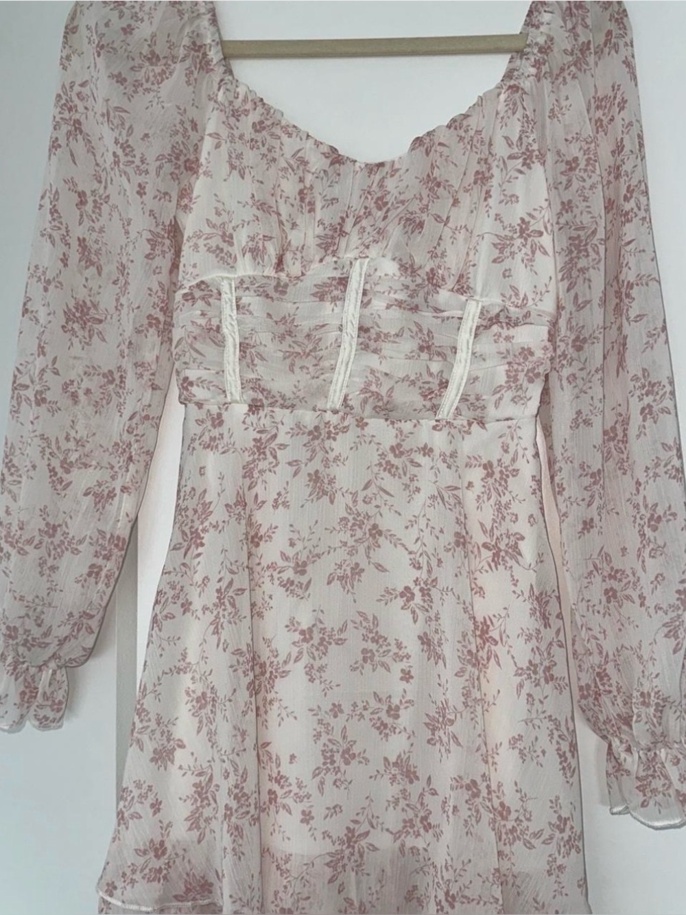 Pink Floral Mini Dress 
Size~XS
New without tags